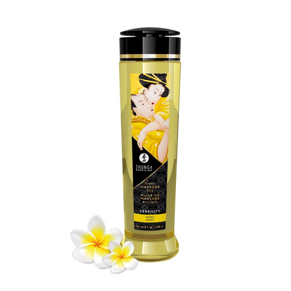 Масажна олія Shunga Serenity – Monoi: Ваш шлях до глибокого релаксу