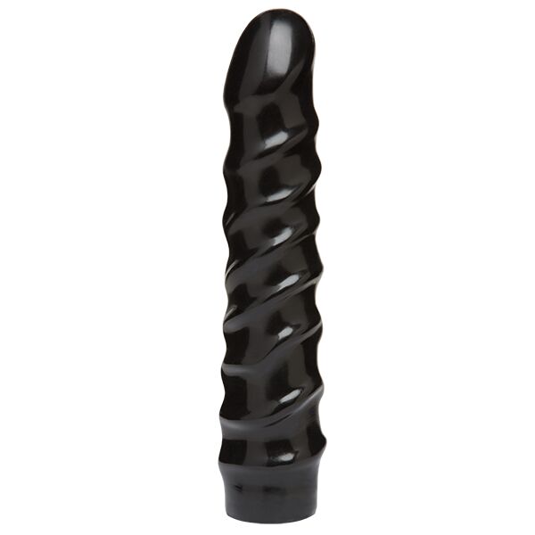 Дилдо Doc Johnson CodeBlack - 8 Inch Raging Vac-U-Lock із стимулювальним рельєфом, діаметр 3,8 см