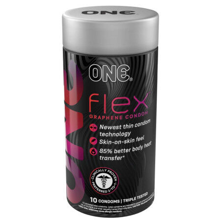 ONE Flex – графенові презервативи з адаптивною посадкою (10 шт)