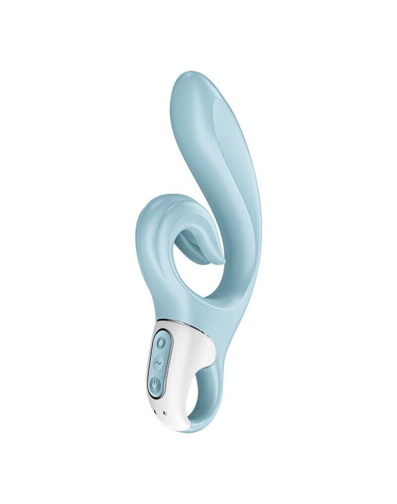 Вібратор-кролик Satisfyer Love Me Blue, відросток з потрійним кінчиком
