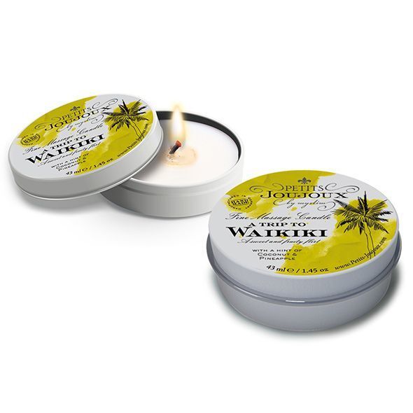Масажна свічка Petits Joujoux - Waikiki Beach: Кокос та Ананас для Неперевершених Моментів