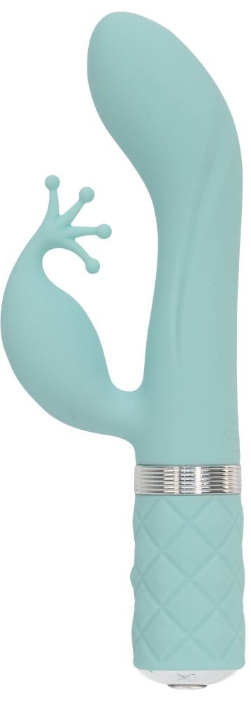 Вібратор-кролик Pillow Talk Kinky Teal з кристалом Сваровські