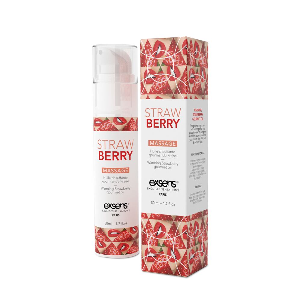 Солодка насолода: Масажна олія EXSENS Strawberry для чуттєвих моментів