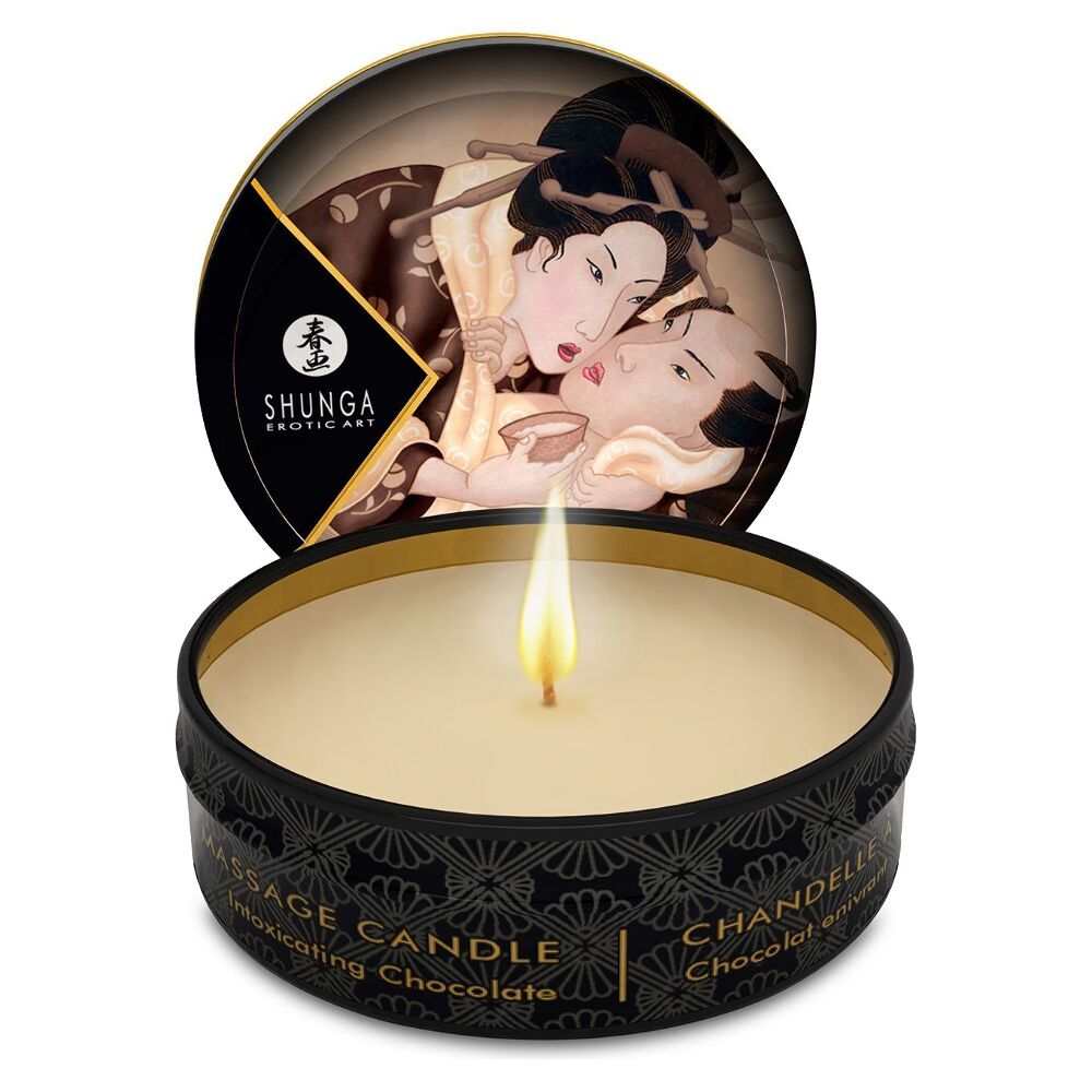 Масажна свічка Shunga Mini Massage Candle – Інтоксикаційний шоколад для чуттєвих моментів