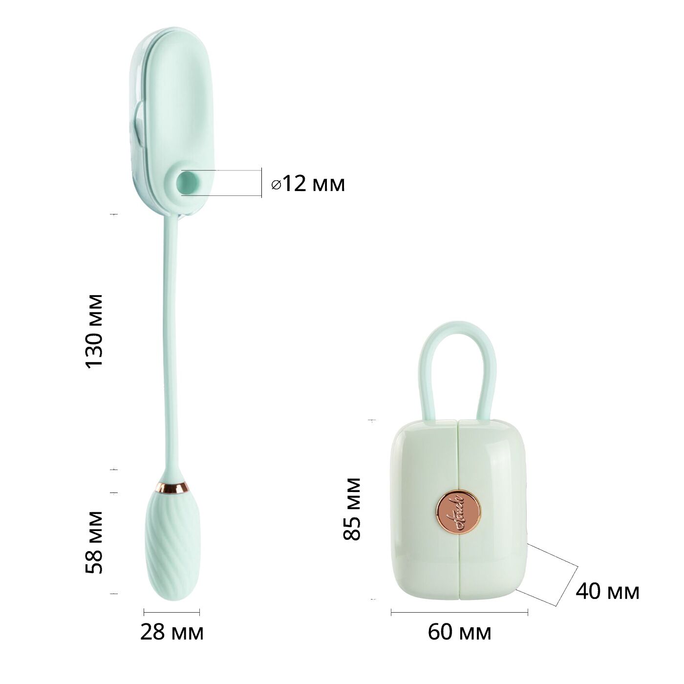 Вакуумний кліторальний стимулятор Otouch Louis Vibrate Teal з віброяйцем, у кейсі