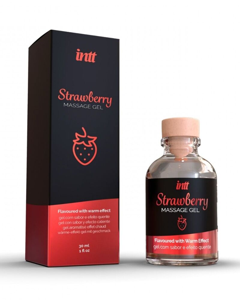 Солодкий масажний гель для інтимних зон Intt Strawberry: Відчуй ніжність полуниці