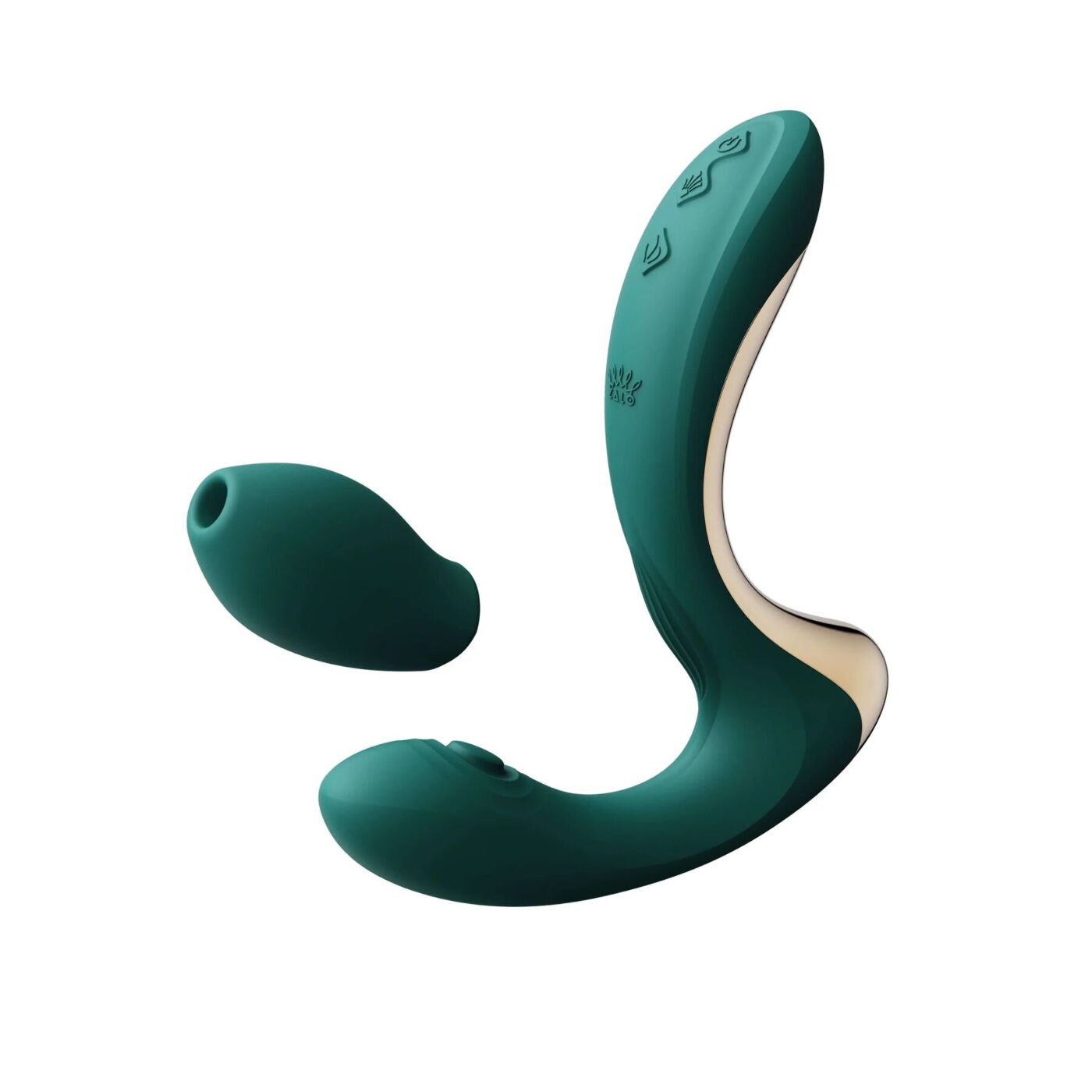 Вібромасажер-пульсатор з вакуумною насадкою Zalo – Talis G-Spot PulseWave Vibrator Turquoise Green