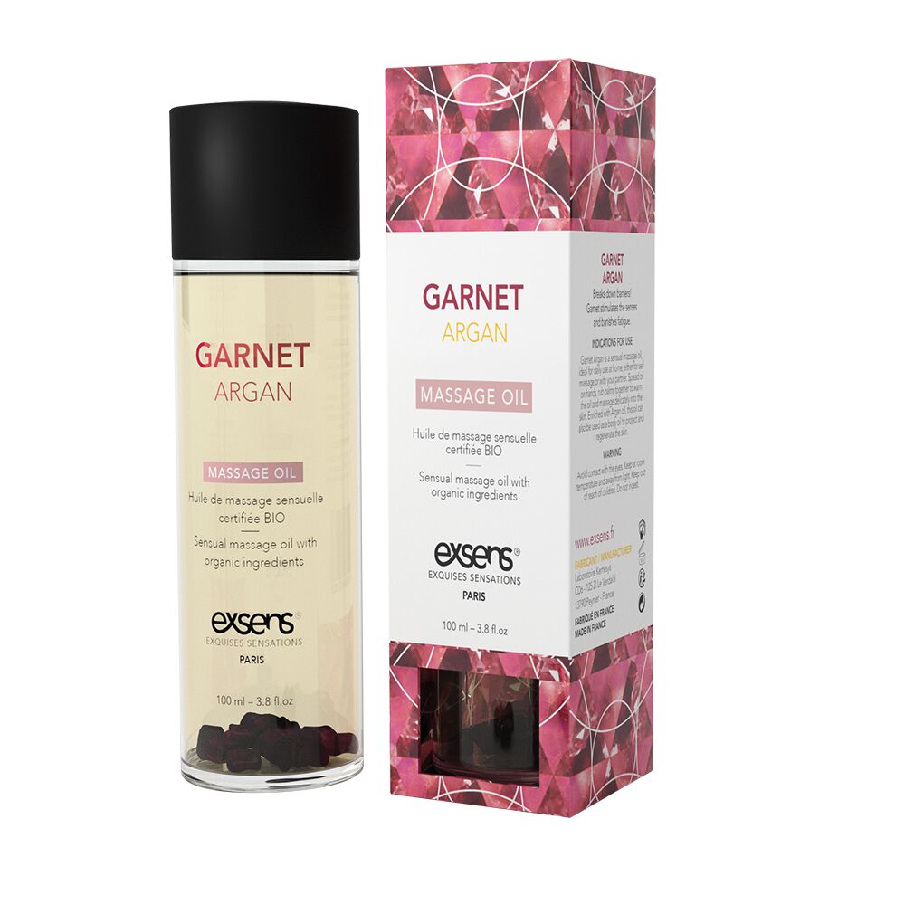 Чуттєва масажна олія EXSENS Garnet Argan: Відчуй магію гранату