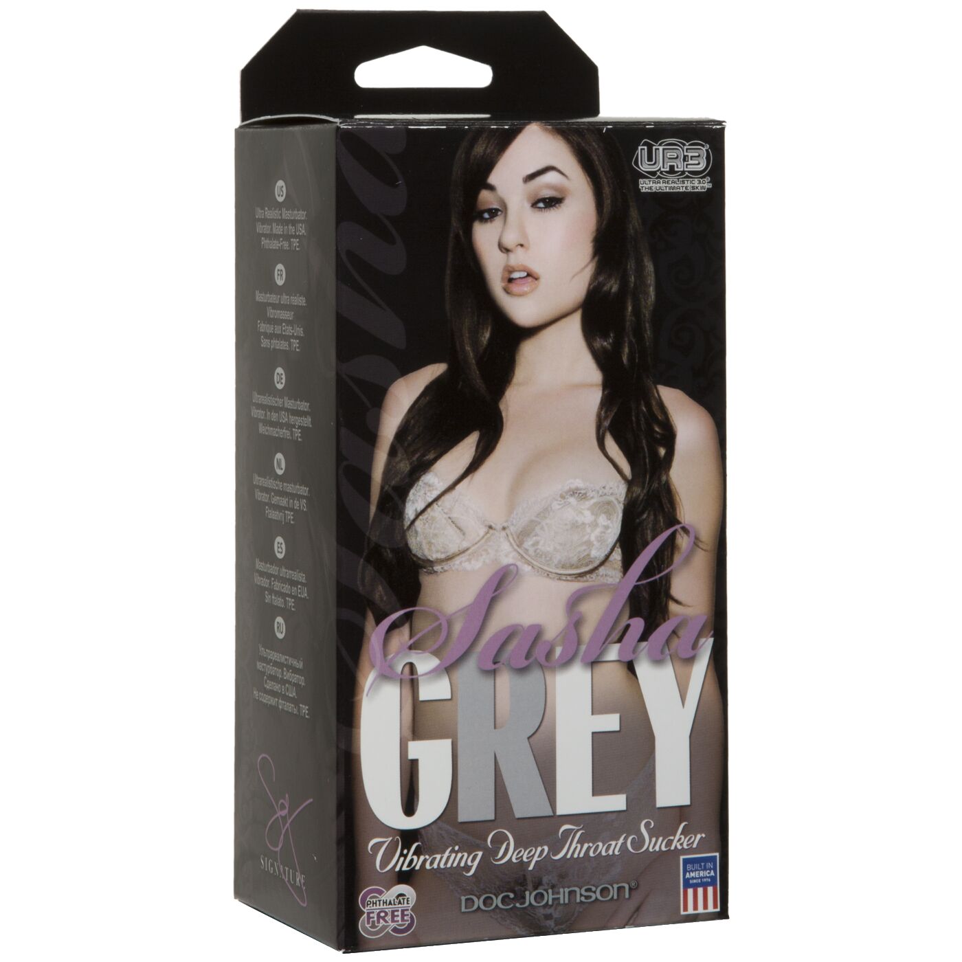 Вібромастурбатор ротик Doc Johnson Sasha Grey - Ultraskyn Vibrating Deep Throat Sucker