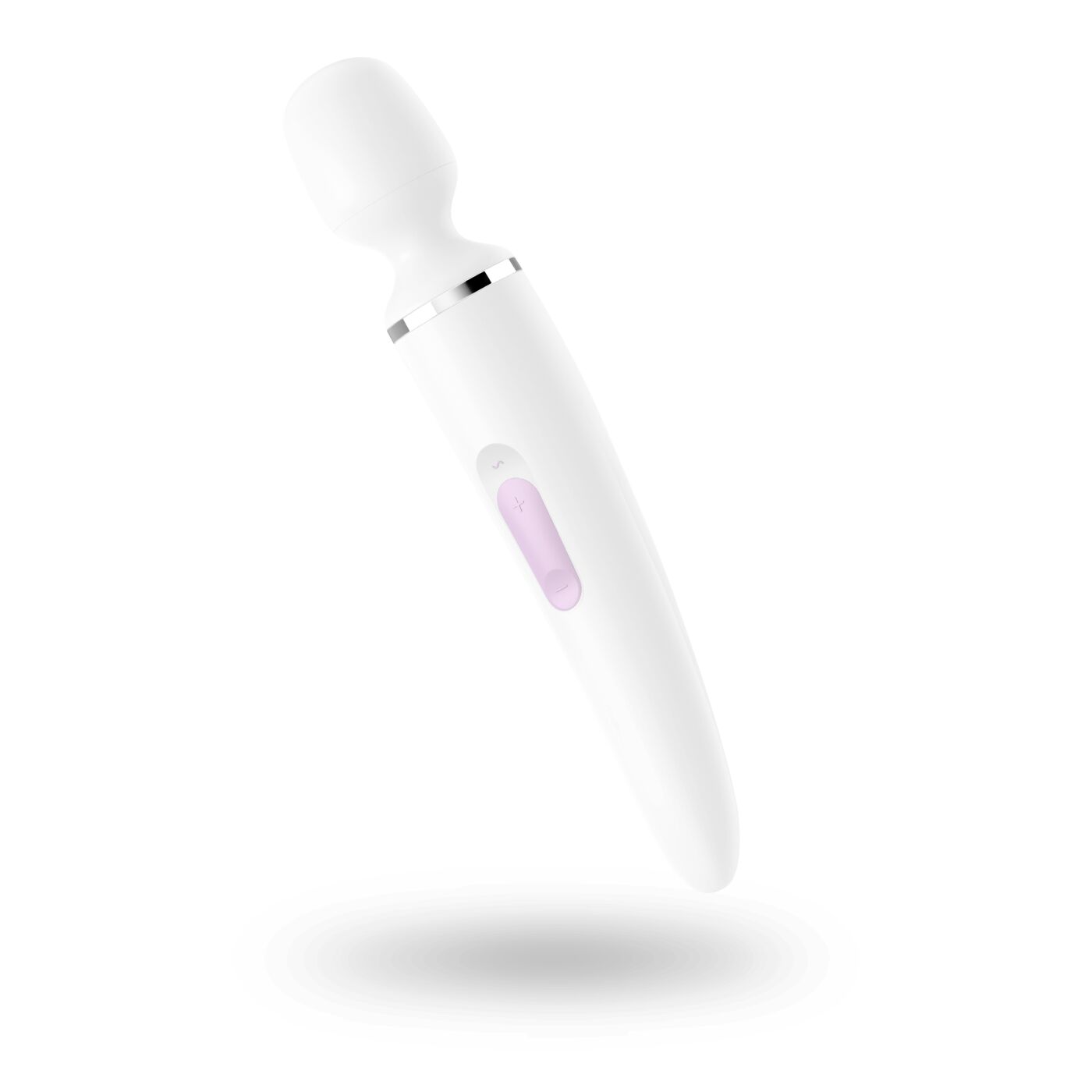 Вібромасажер Satisfyer Wand-er Woman (White/Chrome), водонепроникний, потужний, розмір XXL