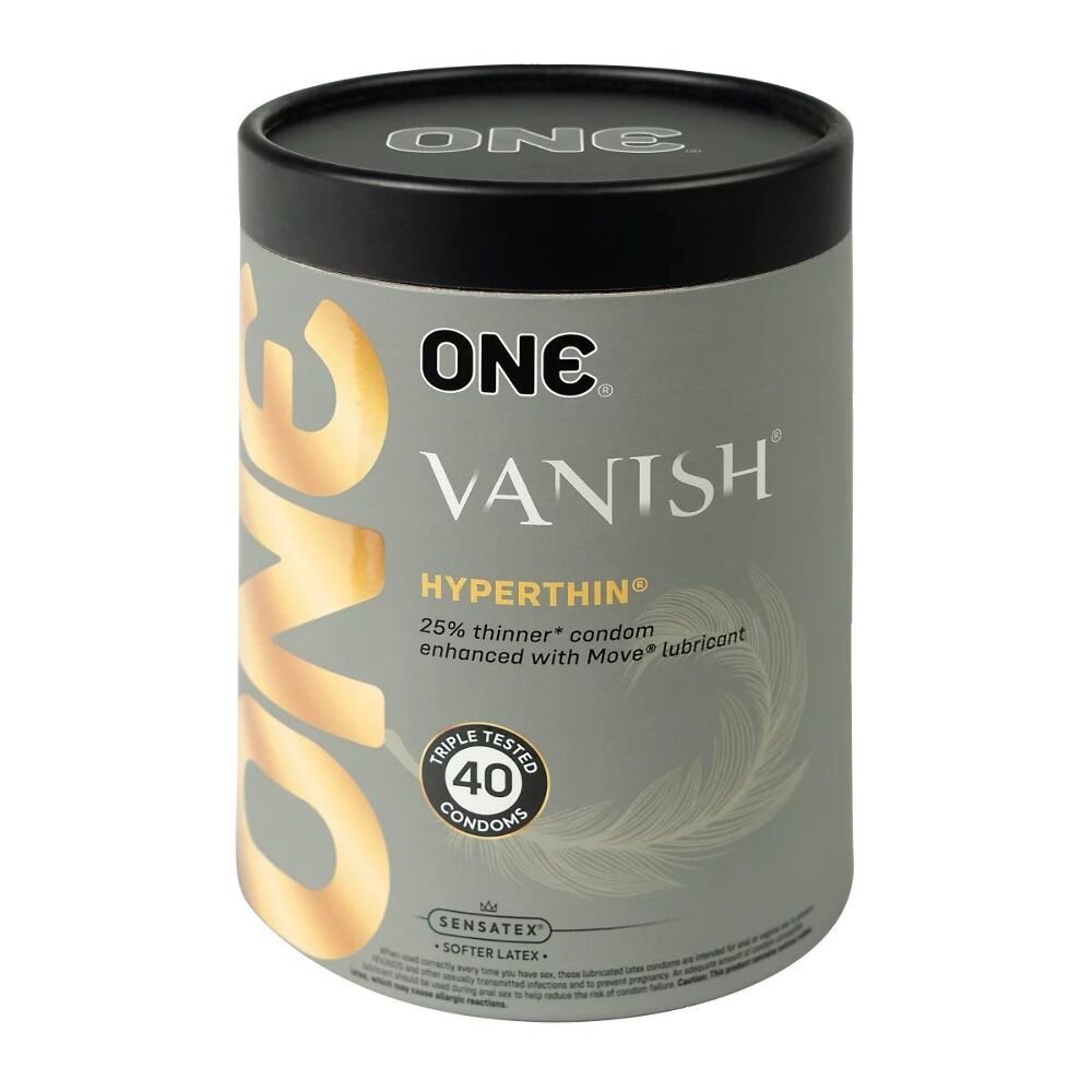 ONE Vanish Hyperthin – ультратонкі презервативи преміум класу (упаковка 40 шт)