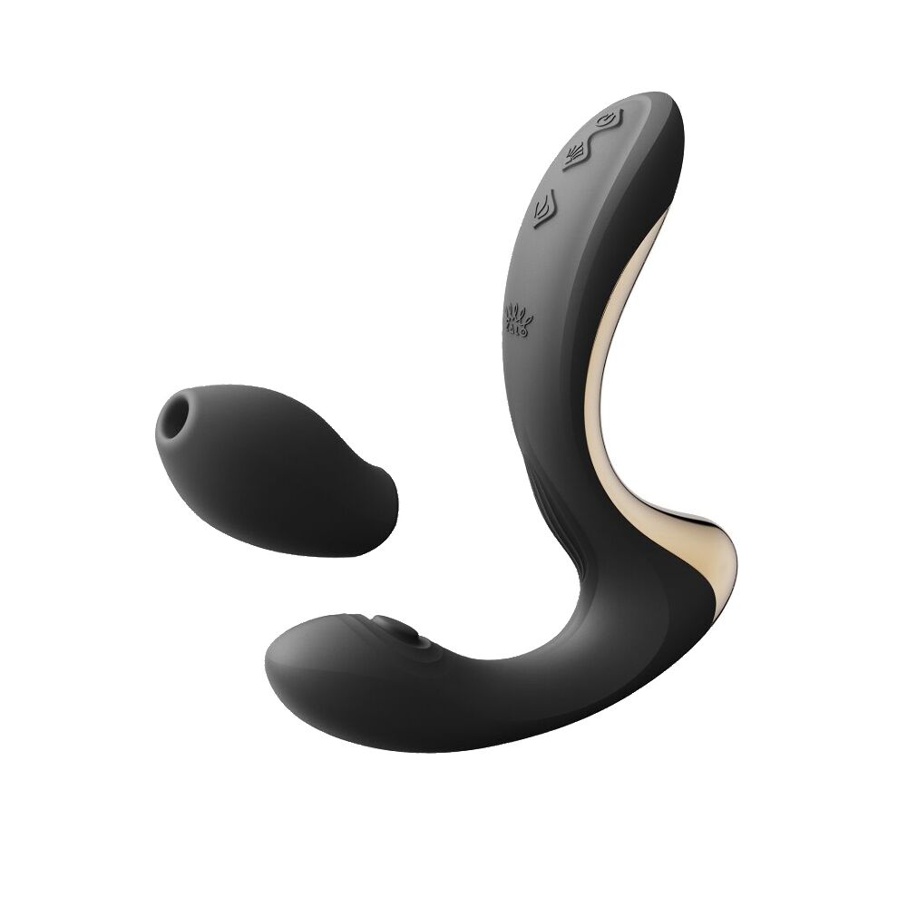 Вібромасажер-пульсатор з вакуумною насадкою Zalo – Talis G-Spot PulseWave Vibrator Obsidian Black