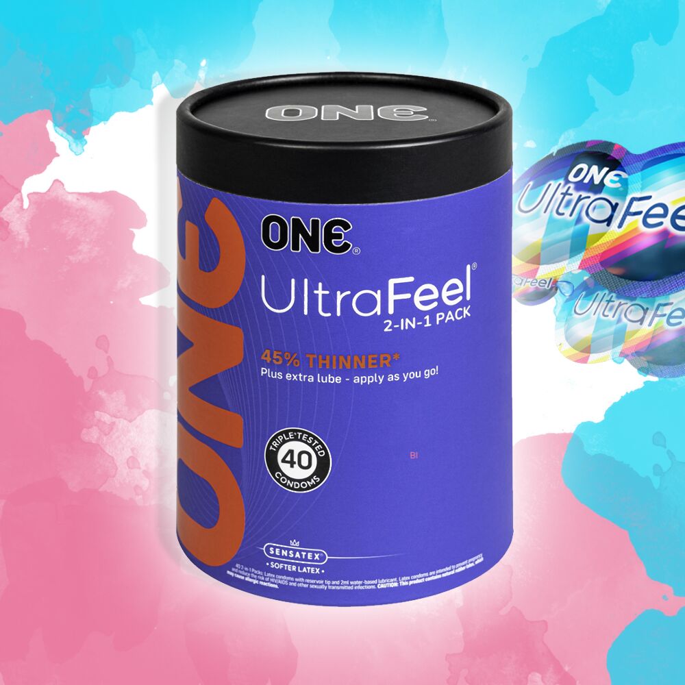 ONE UltraFeel – ультратонкі презервативи з анатомічною формою (40 шт, великий набір)