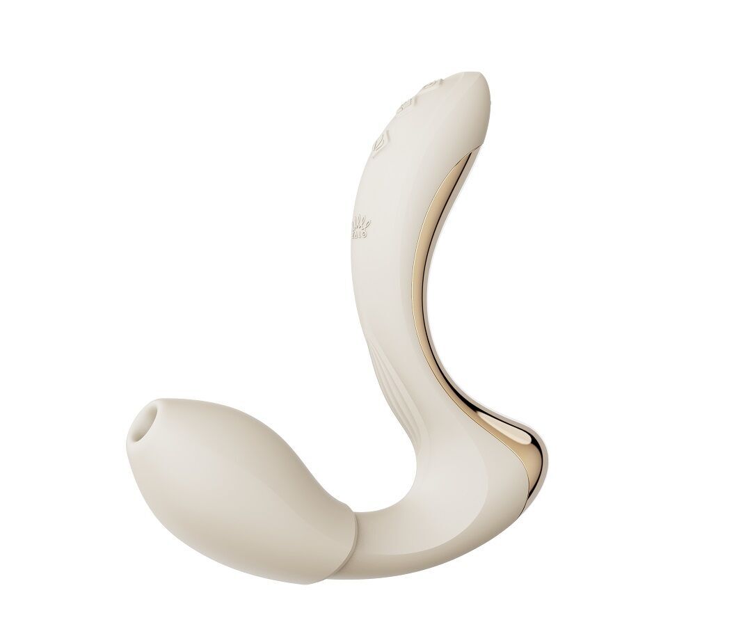 Вібромасажер-пульсатор з вакуумною насадкою Zalo – Talis G-Spot PulseWave Vibrator Ivory White
