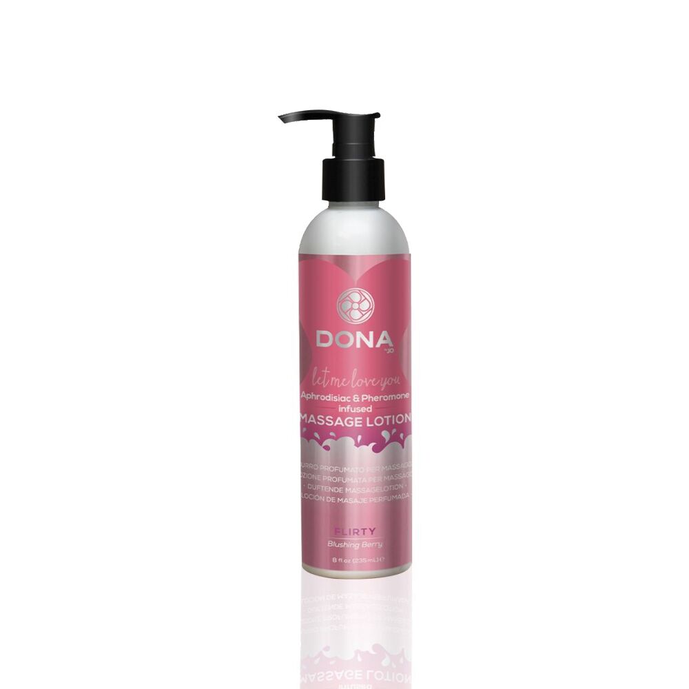 Масажний лосьйон DONA Flirty — Blushing Berry: Зволоження з Афродизіаками для Неперевершених Моментів