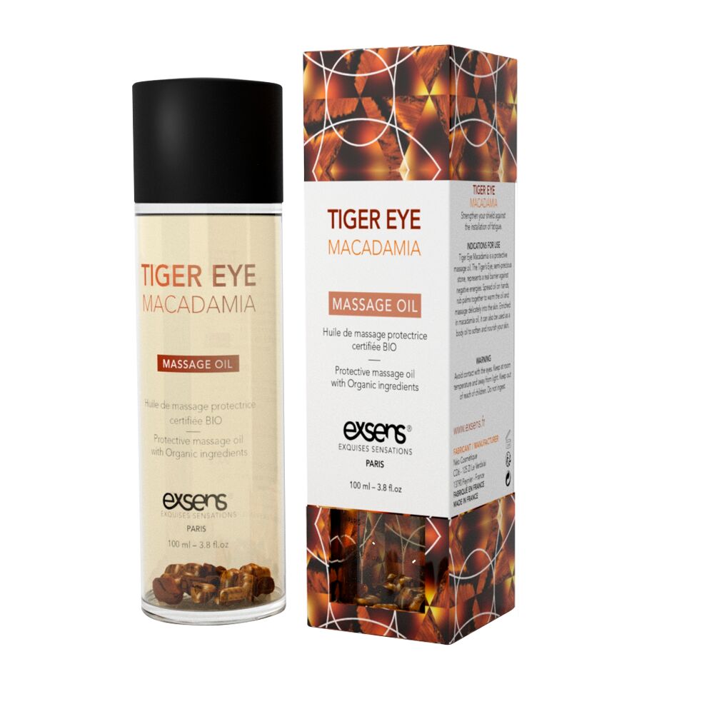 Масажна олія EXSENS Tiger Eye Macadamia: Натуральний захист для вашої шкіри