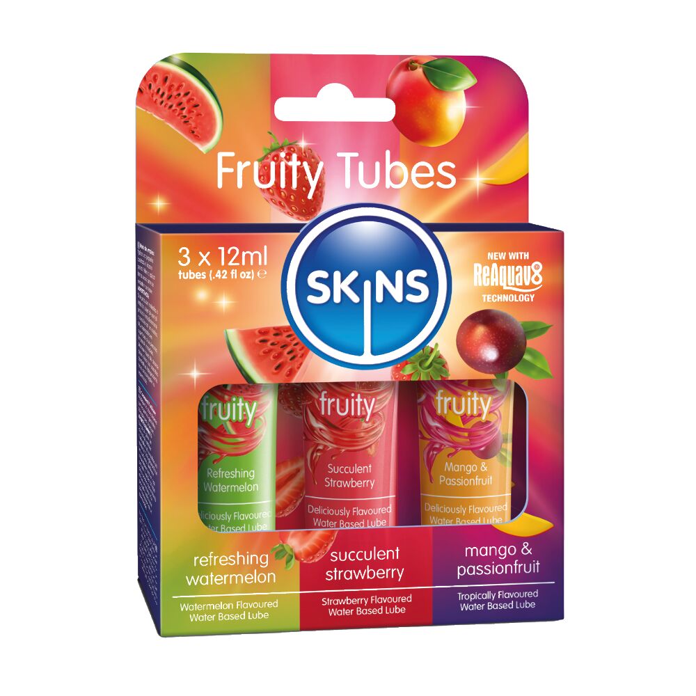 Набір лубрикантів Skins 12ml Sampler Tubes - Fruity 3шт.