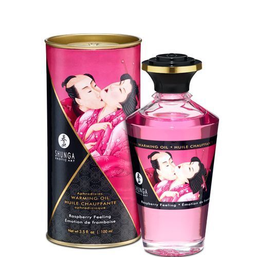 Розігрівальна олія Shunga Aphrodisiac Warming Oil – Солодке Відчуття Малина