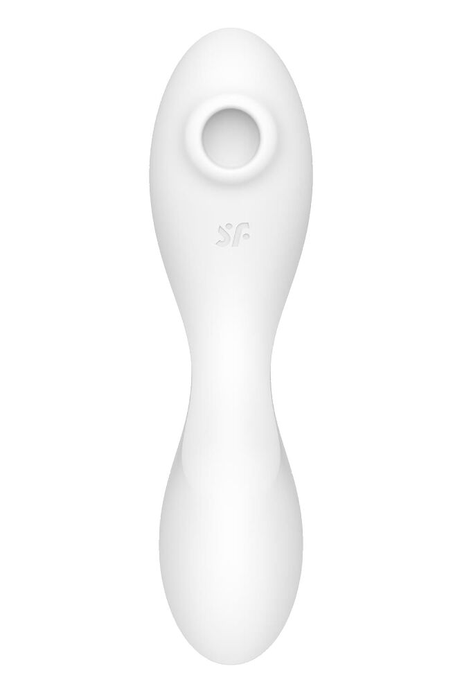 Вакуумний смарт-стимулятор із вібрацією Satisfyer Curvy Trinity 5 (White), керування зі смартфона