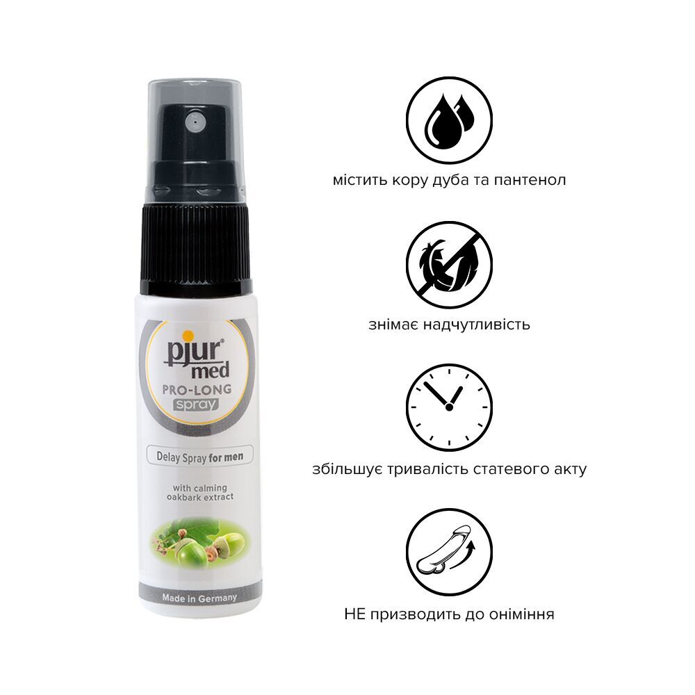 Пролонгувальний спрей pjur MED Prolong Spray: Досвід без меж з дубовою корою