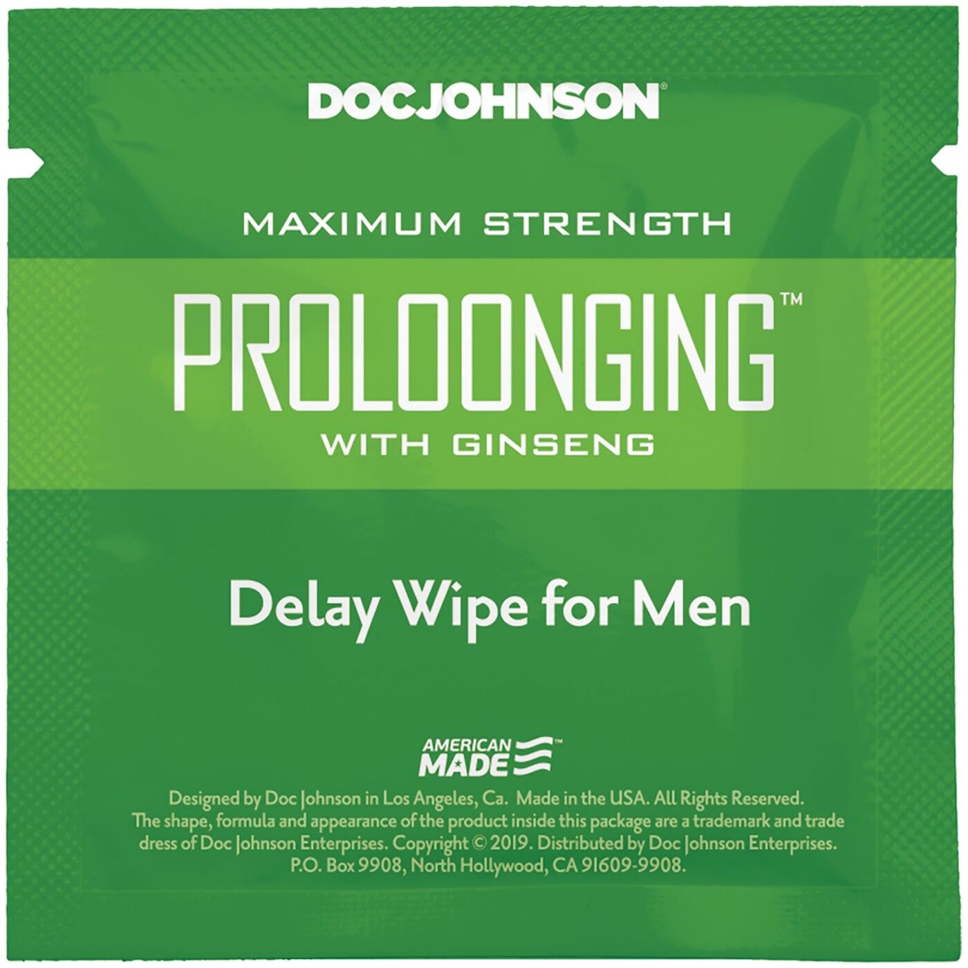 Пролонгуюча серветка Doc Johnson Delay Wipe: Час для нових відчуттів з женьшенем