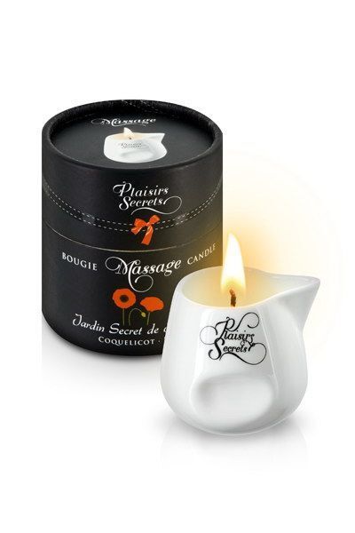 Масажна свічка Plaisirs Secrets Vanilla: Дотик Ніжності у Керамічному Посуді
