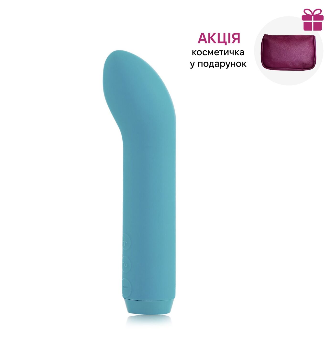 Преміум вібромасажер Je Joue - G-Spot Bullet Vibrator Teal з глибокою вібрацією + подарунок косметичка