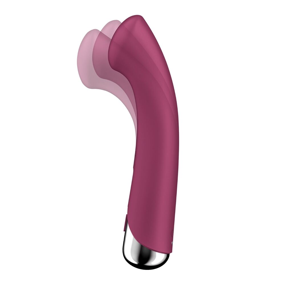 Вібромасажер з ротацією Satisfyer Spinning G-Spot 1 Red, плоский майданчик для стимуляції точки G