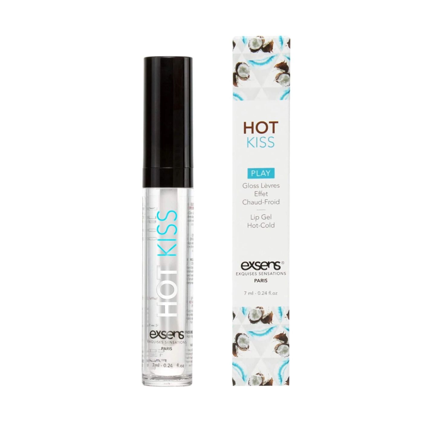 Стимулюючий блиск для губ EXSENS Coconut Hot Kiss: Тепло та Холод в Одному Флаконі