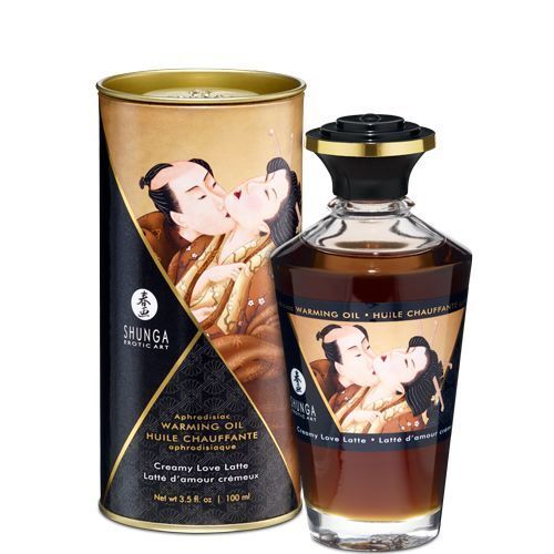 Розігрівальна олія Shunga Aphrodisiac Warming Oil – Creamy Love Latte для чуттєвих моментів