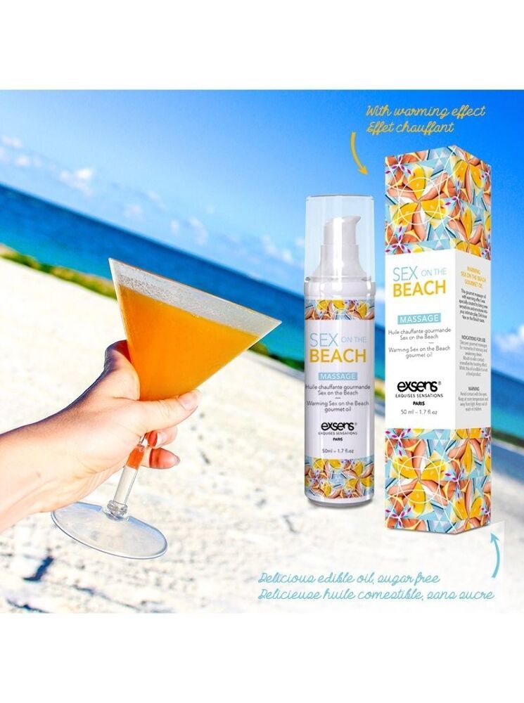 Розігрівальна масажна олія EXSENS Sex on the Beach: Смакуйте кожен дотик
