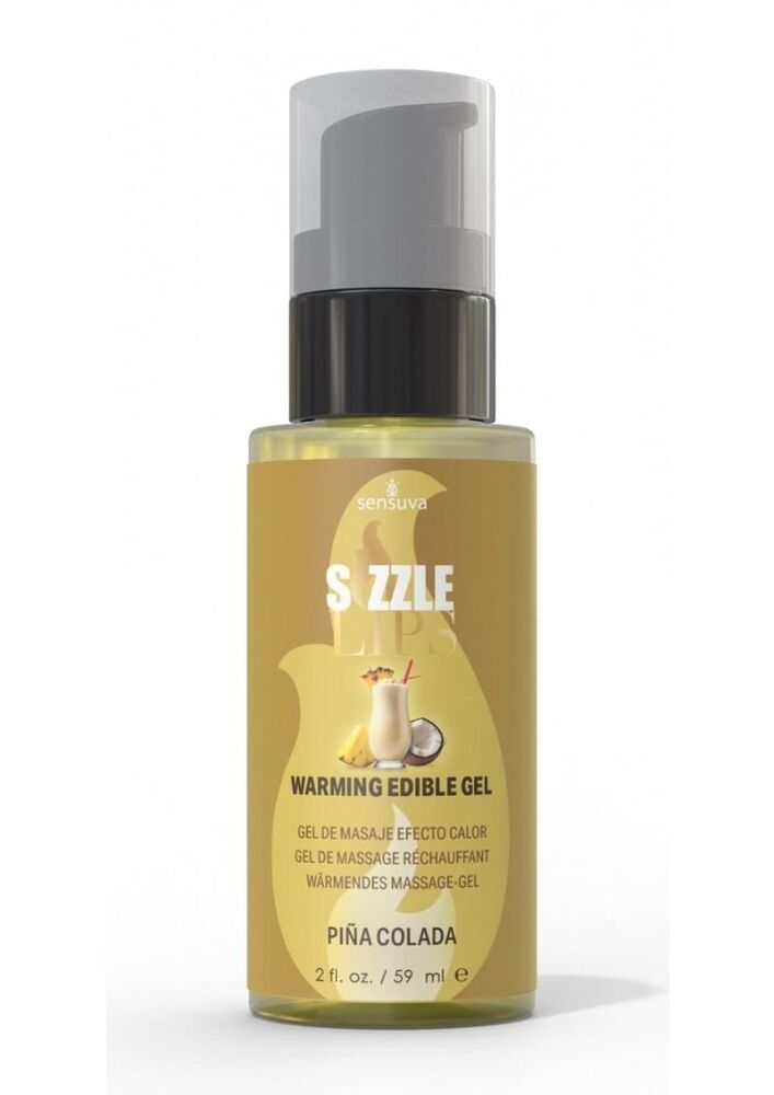 Зігрівальний масажний гель Sensuva Sizzle Lips Pina Colada: Солодка насолода для вашого тіла