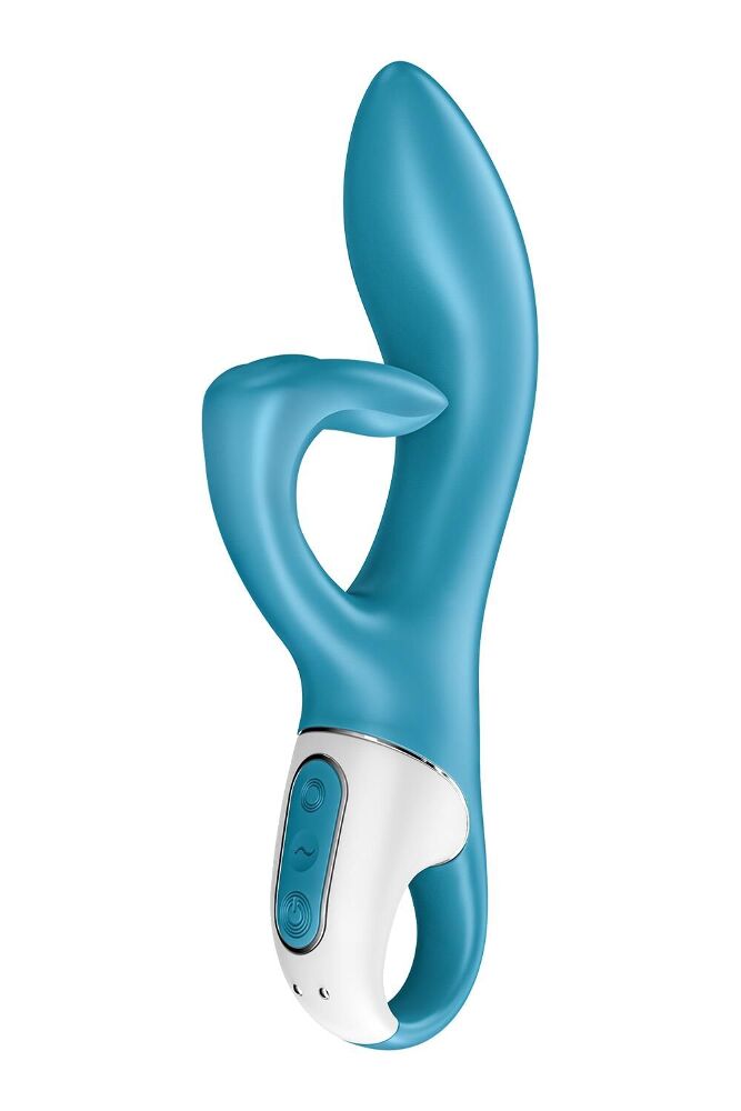 Вібратор-кролик із потрійним відростком Satisfyer Embrace me Turquoise