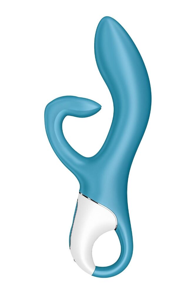 Вібратор-кролик із потрійним відростком Satisfyer Embrace me Turquoise
