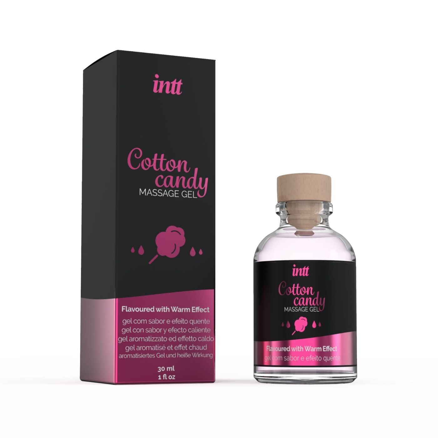 Розігріваючий масажний гель Intt Cotton Candy: Відчуй магію дотику