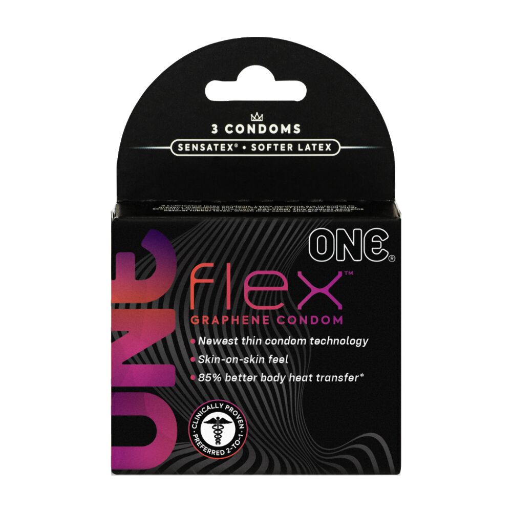 ONE Flex – презервативи з графеном та адаптивною посадкою (3 шт)