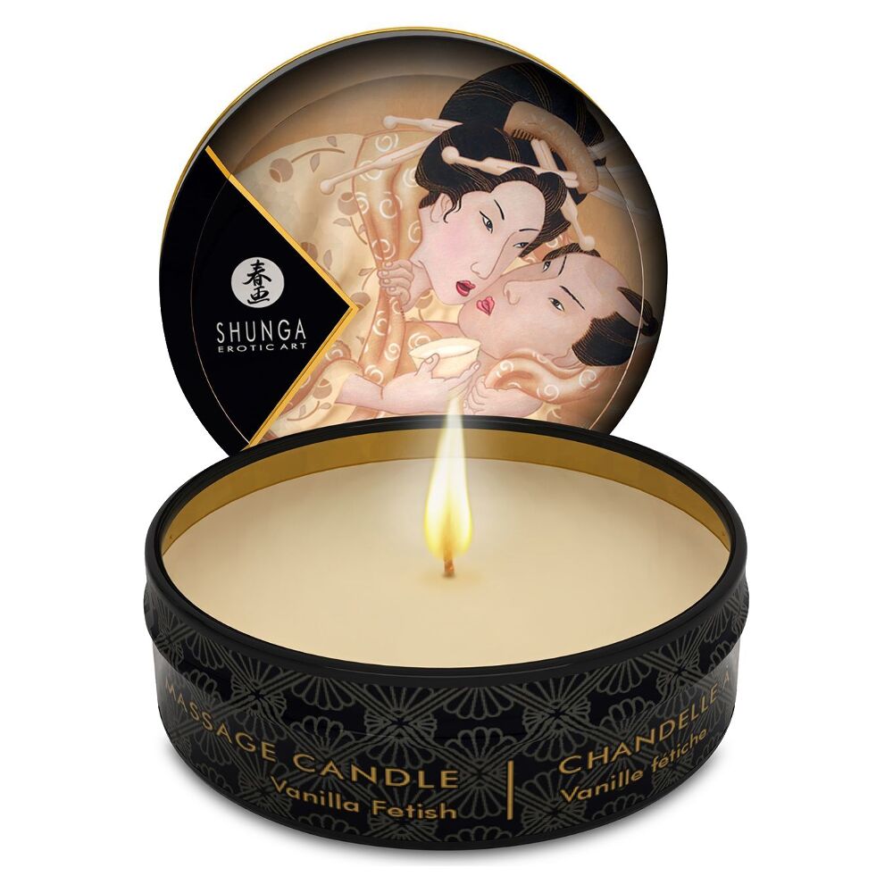 Масажна свічка Shunga Mini Massage Candle – Ванільний Фетиш для Неперевершених Моментів