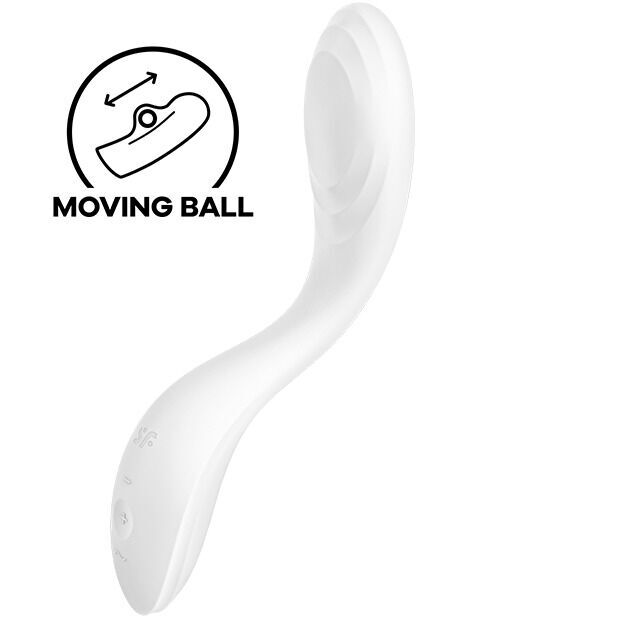 Вібромасажер із перлинною стимуляцією точки G Satisfyer Rrrolling Pleasure White