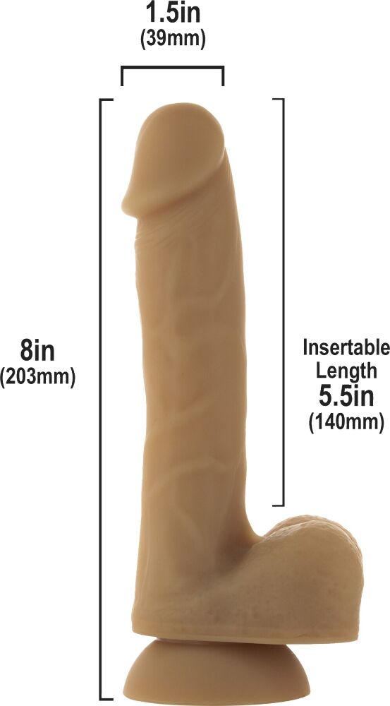 Фалоімітатор ADDICTION ANDREW 8″ Silicone Dong, віброкуля в подарунок
