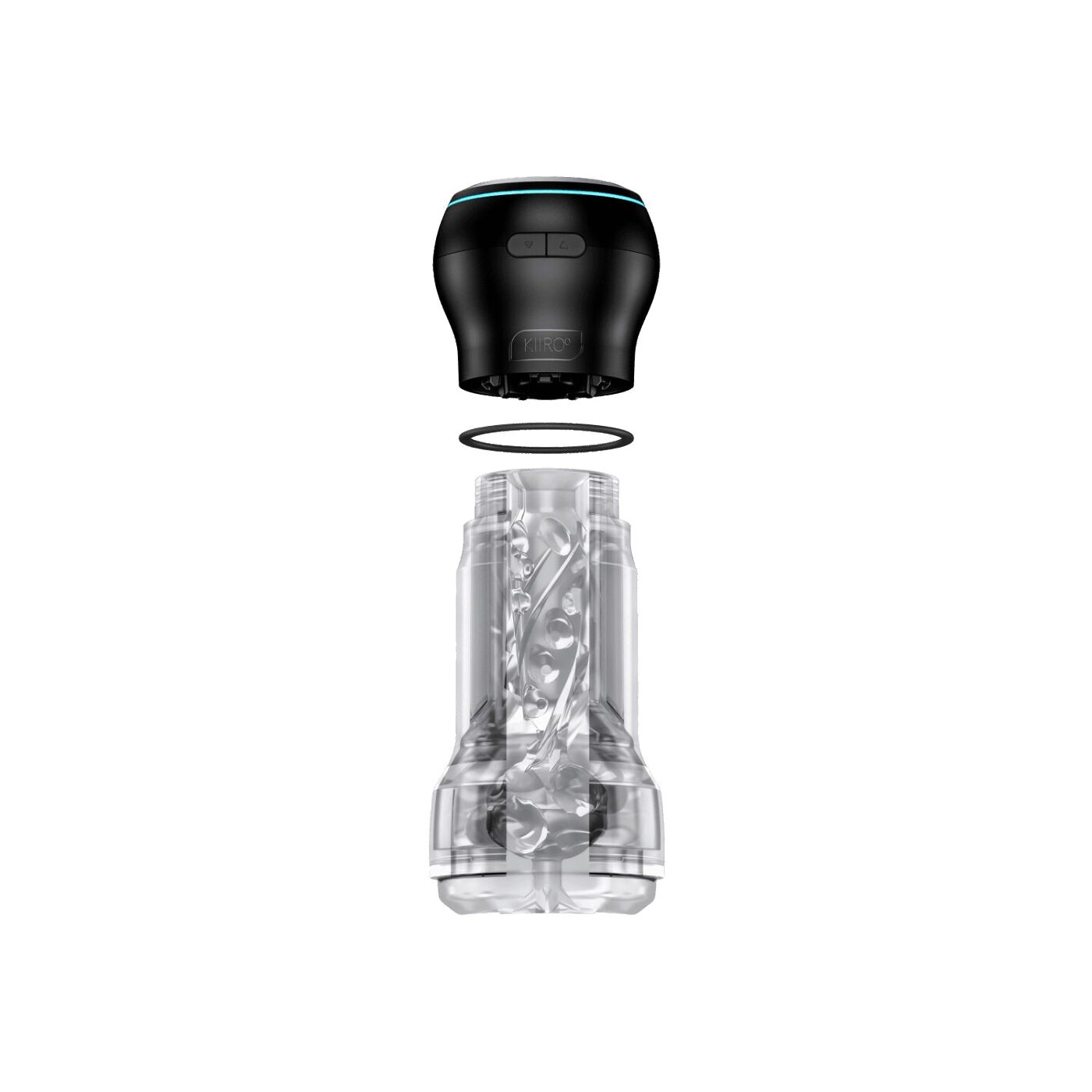 Мастурбатор Kiiroo Feel Pocket Crystal зі всмоктувальною інтерактивною насадкою PowerBlow Combo Set