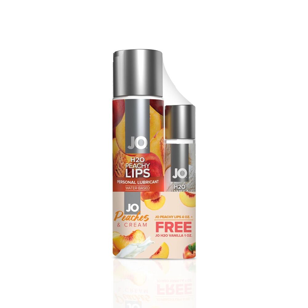 Комплект лубрикантів System JO GWP - Peaches & Cream - Peachy Lips 120 мл & H2O Vanilla 30 мл