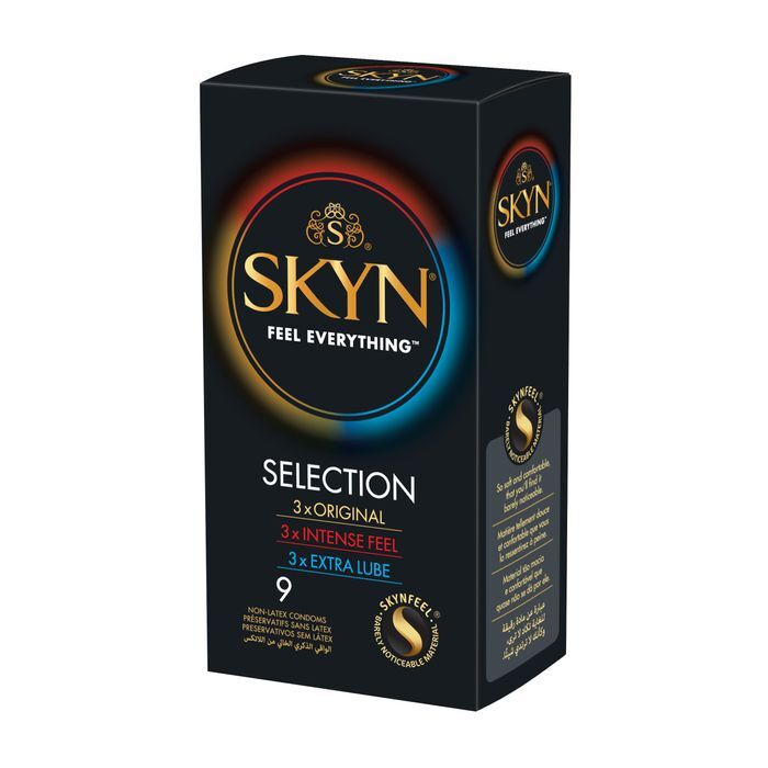 SKYN Selection – набір безлатексних презервативів із 4 типами ефектів (9 шт)