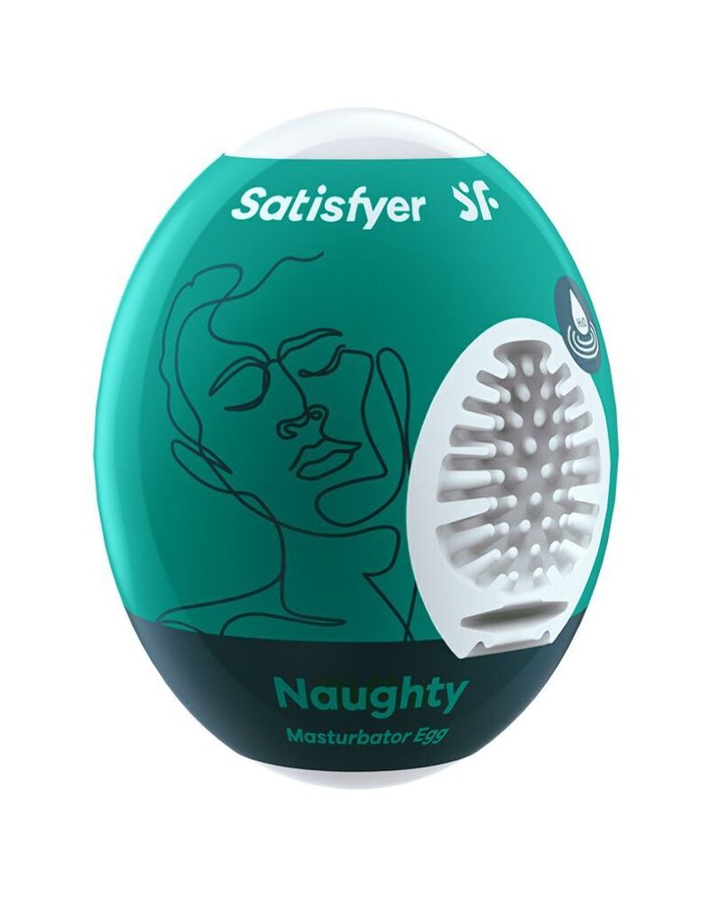Самозмащувальний мастурбатор-яйце Satisfyer Masturbator Egg Naughty, одноразовий, не потребує змазки