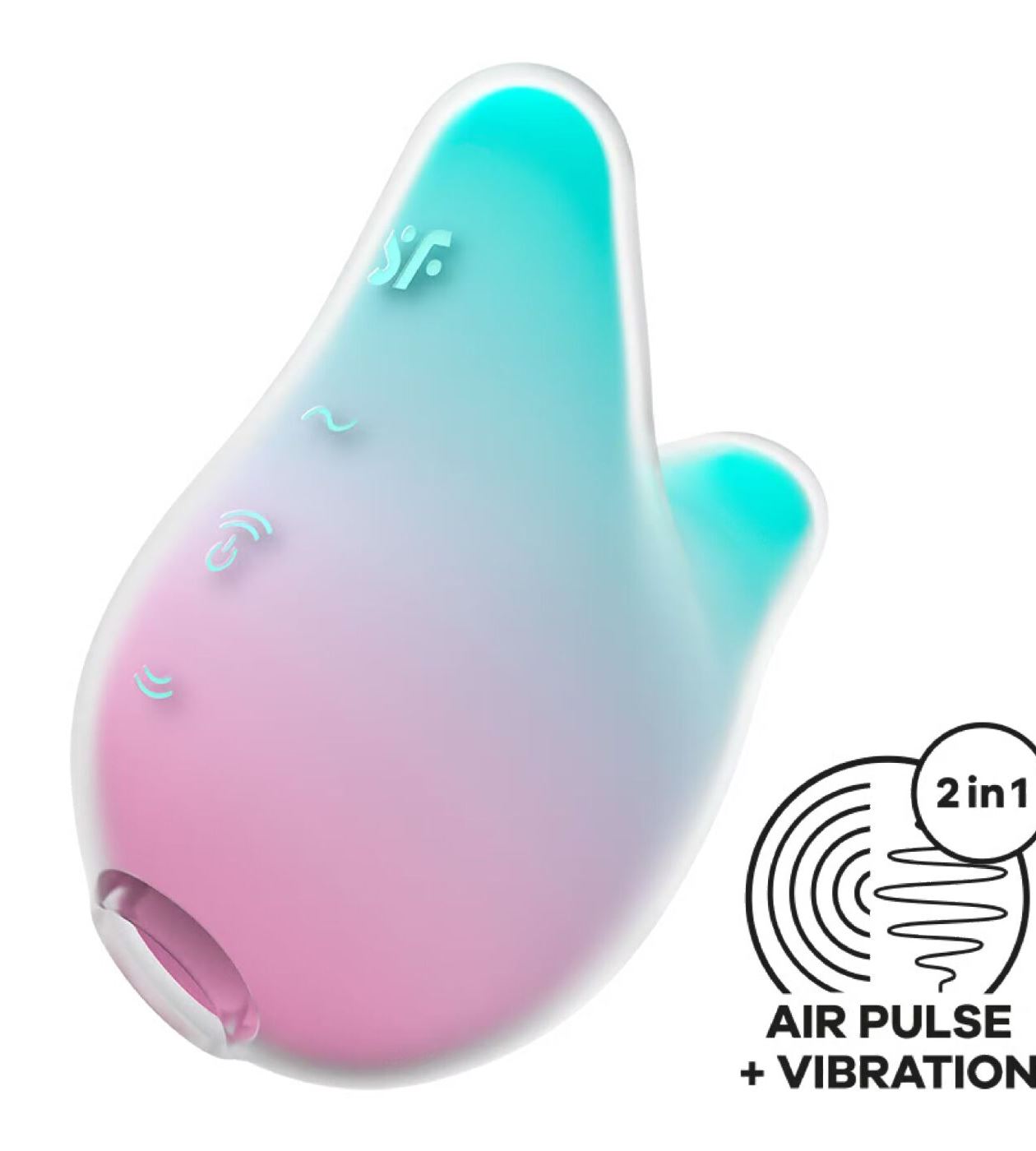 Вакуумний кліторальний стимулятор з вібрацією Satisfyer Mermaid Vibes Mint/Pink, 2 мотори