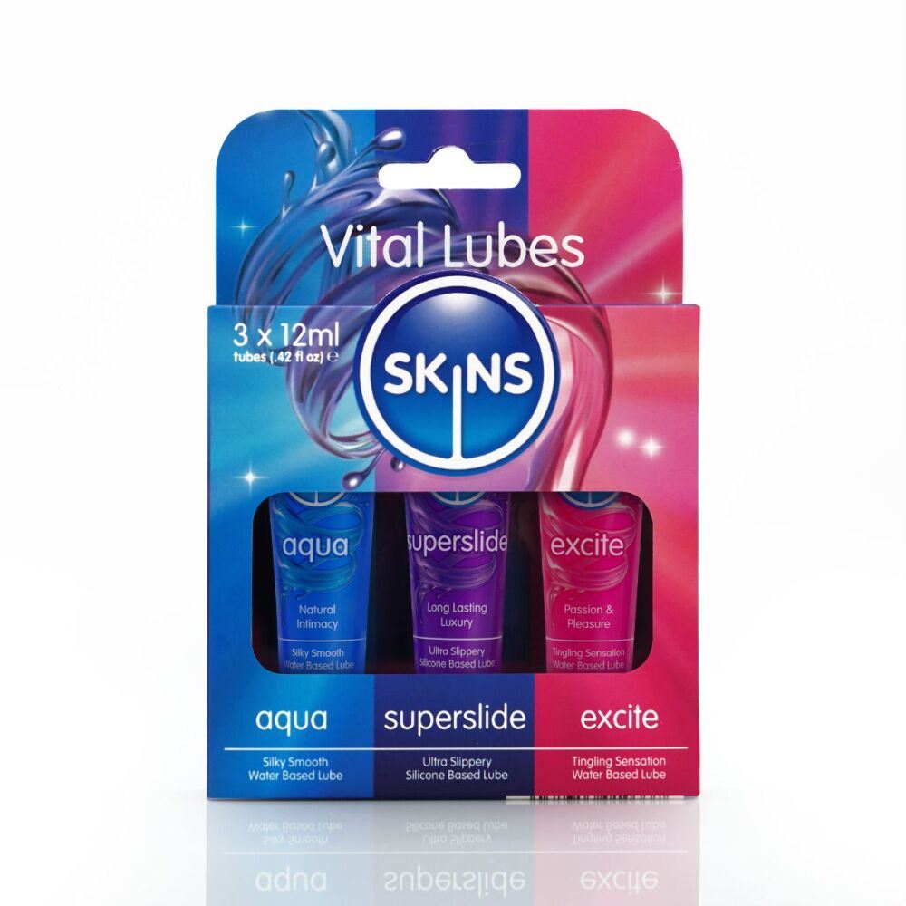 Набір лубрикантів Skins 12ml Sampler Tubes - Vital 3шт.
